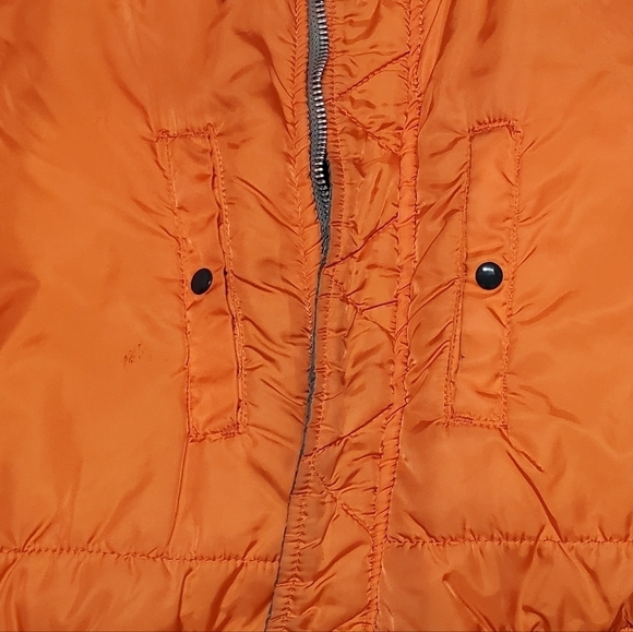 VINTAGE 80s US Army Green Orange Reversible Flyers Jacket Flight Jacket Airforce - Picture 12 of 16